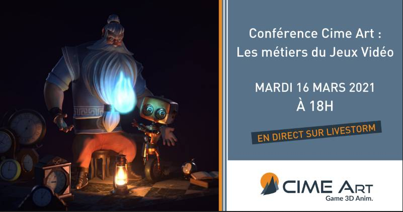 CIME_Art's tweet photo. [#ConférenceMétier / #JeuxVidéo]
Une conférence unique pour découvrir les métiers du Jeux Vidéo et les formations proposées par l'école Cime Art 🎮✨
> https://t.co/Nz9J8OEj3p https://t.co/ph4FBdwKh7