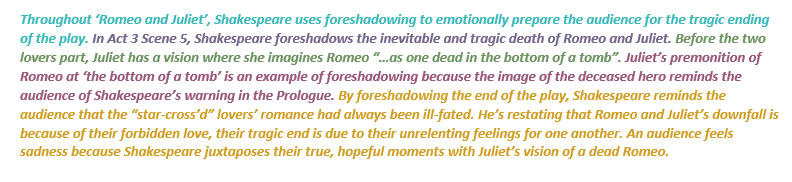 MayfieldEnglish's tweet photo. Frankie, Year 9, elegantly explores Shakespeare’s use of foreshadowing in Act 3 Scene 5! Miss Nicholson is incredibly impressed with her lucid analysis of the juxtaposition between hope and tragedy. https://t.co/GmG0geRVjN