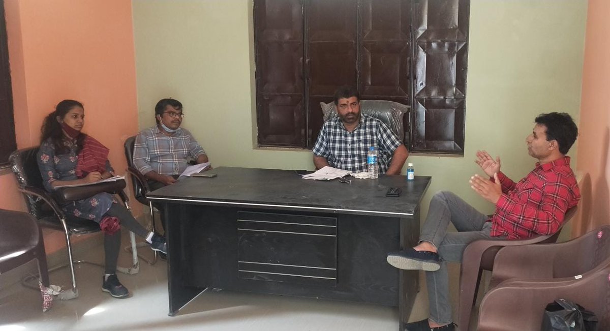 NIRDPR_India's tweet photo. Dr M V Ravibabu and Dr. Rimki Patgiri of @NIRDPR_India interacting with #PRI functionaries- BDC, #Panchayat Secretary, Panch & Sarpanch at #Satwari Block #Sunjwan Lower Halka, as a part of #evaluationstudy on #Staffing Policy of PRI in #JammuAndKashmir https://t.co/IW8bRbFdVK