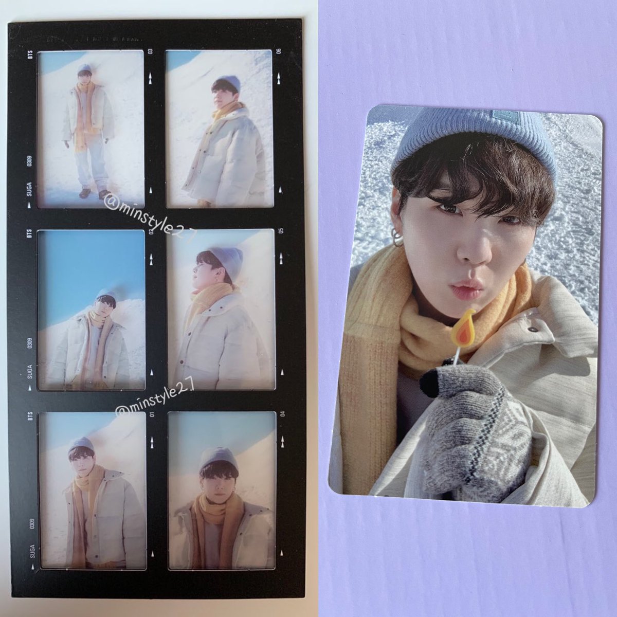 minsherawow's tweet photo. HELP RT 🙏 | MY 🇲🇾

[WTT/WTB/LF] BTS 2021 Winter Package

🍊 6 Cut Film Photo
Have: Taehyung / V
Want: Yoongi / SUGA

🍊 Random Photocard
Have: Namjoon / RM
Want: Yoongi / SUGA

Priority to trade first! But if you’re selling, let me know too so I can consider ☺️ thanks! 💜 https://t.co/JjfarKbXTF