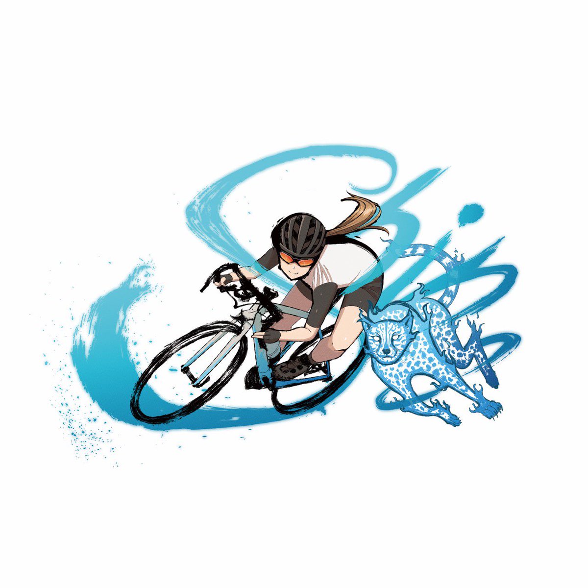 篠 なんと イラストを描いて頂きました 愛車のゼリウスピノカラーのチーターくんも一緒 イラストだからこそ表現できるイケイケ感 さすがです