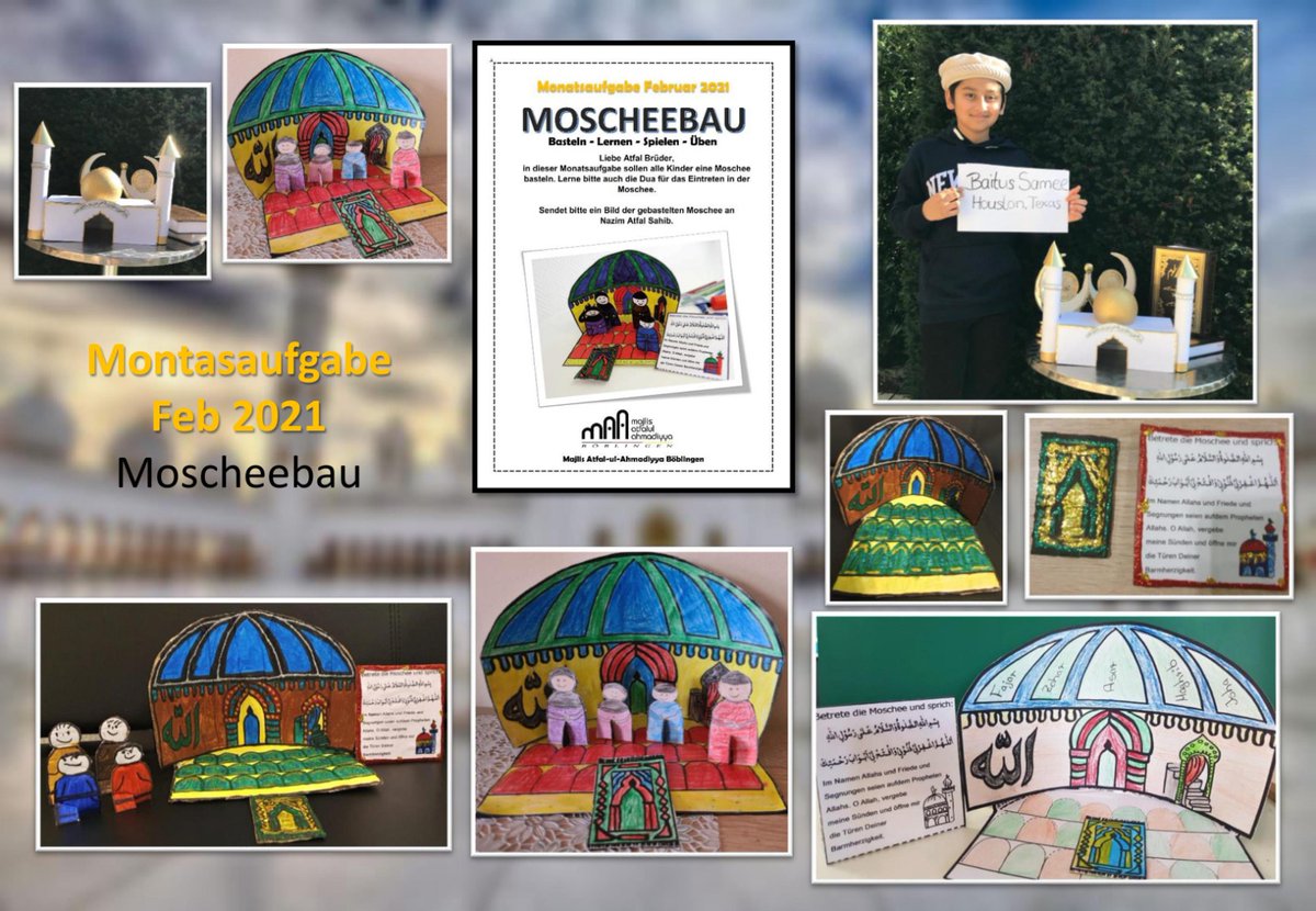 atfal_de's tweet photo. #Moscheebau
Mashallah die Monatsaufgabe des Monats Februar der Majlis Böblingen. https://t.co/1ftRHWZss0