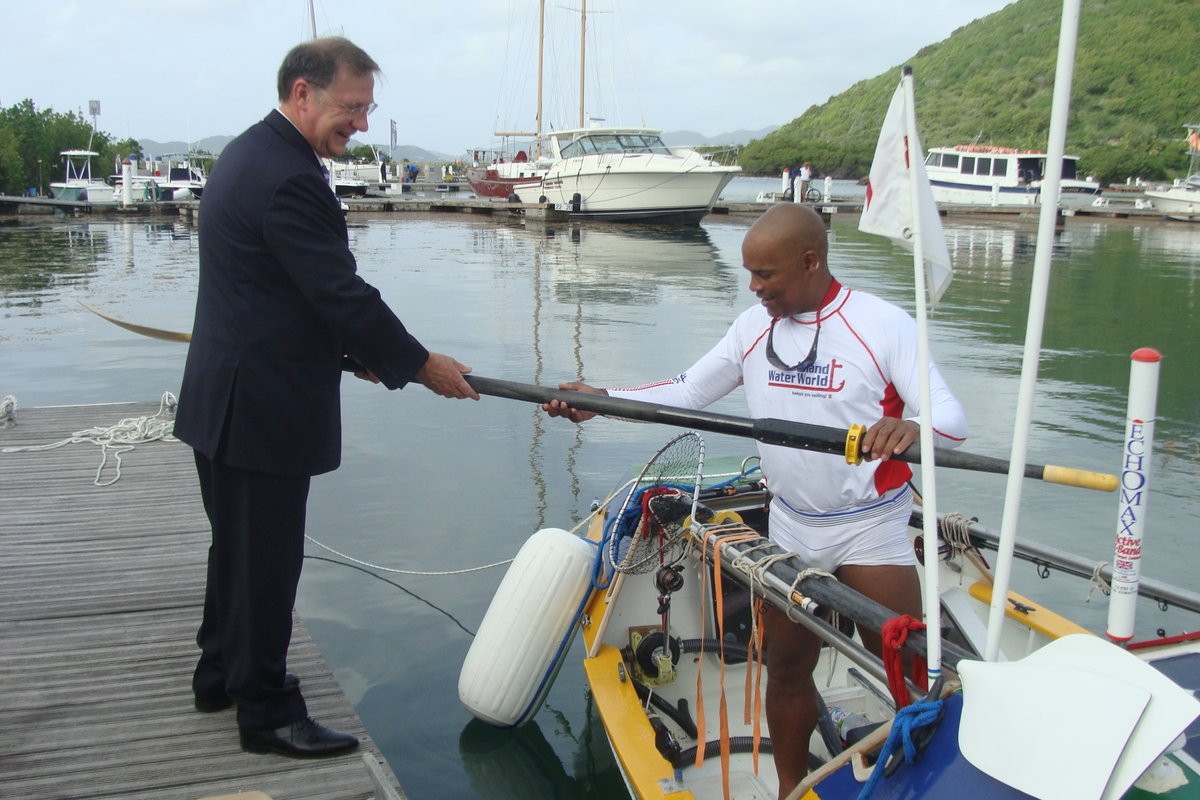 spiritofmalabo's tweet photo. Prior to my transatlantic row, I sent a message to the @RoyalFamily. The Governor of #BritishVirginIslands welcomed me. In the wake of #EGexplosion in #Bata, #EquatorialGuinea, I appeal to @BorisJohnson for help | @UKUN_NewYork @FCDOGovUK @ChrisDennysUK #CommonwealthDay #Humanity https://t.co/16Zc3NrDiR