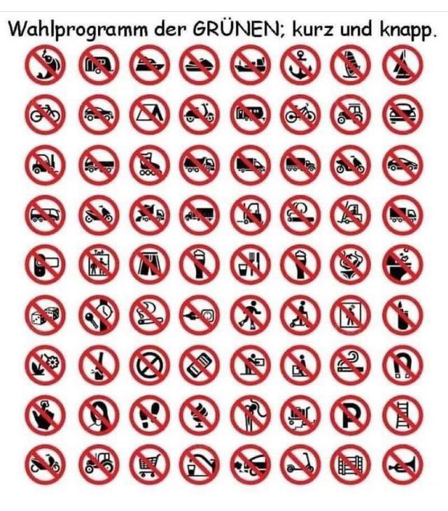 Das Wahlprogramm der #Grünen in einem Bild erklärt. #Gruene