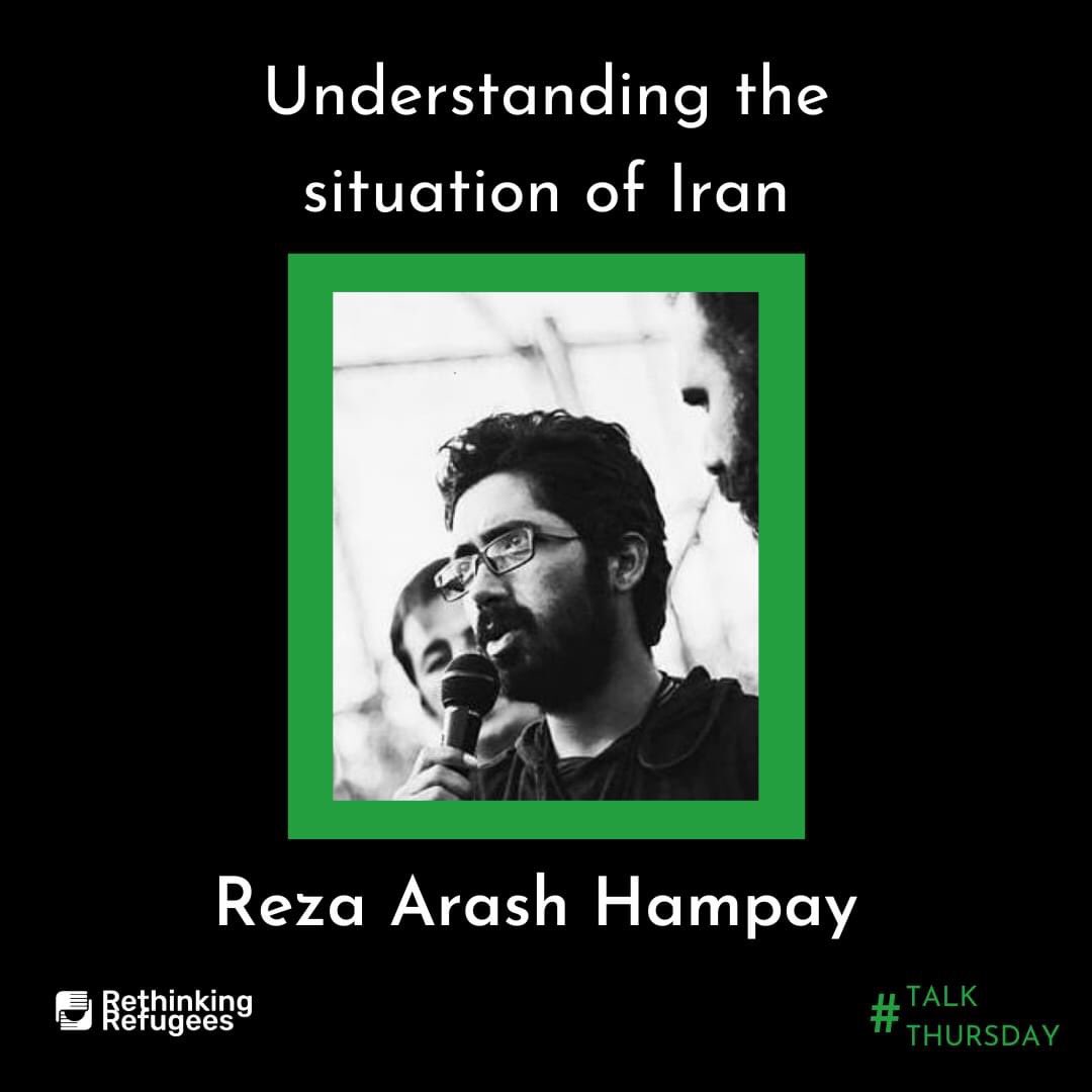 ▫️ t a l k   t h u r s d a y ▫️ 

Today at 18:00, we have our #TalkThursday series to understand and discuss the situation in Iran.  We will cover the following topics:
1) Geo-politics
2) Iranian revolution
3) Iranian refugees
4) Afghan refugees in Iran
👇