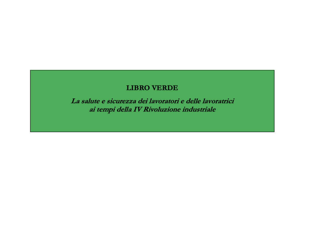 MicheTiraboschi's tweet photo. Un libro verde per il dibattito pubblico sulla salute e sicurezza nei nuovi ambienti di lavoro https://t.co/HyC3wGdosJ Raccogliamo proposte, analisi, dubbi e anche richieste di cambiamento delle norme vigenti (scrivere a: Tiraboschi@unimore.it) https://t.co/hhKFN2zTnU