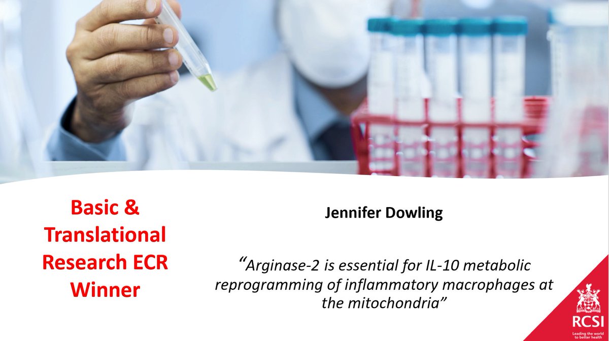 RCSI Research and Innovation (@rcsi_research) on Twitter photo The winner of the best Early Career Researcher (ERC) presentation in the Basic and Translational section was Jennifer Dowling <a href="/DowlingJK83/">Jennifer Dowling</a> from <a href="/RCSI_McCoylab/">McCoy Lab</a> in <a href="/RCSIPharmBioMol/">RCSI School of Pharmacy and Biomolecular Sciences</a> The winner of the best Early Career Researcher (ERC) presentation in the Basic and Translational section was Jennifer Dowling <a href="/DowlingJK83/">Jennifer Dowling</a> from <a href="/RCSI_McCoylab/">McCoy Lab</a> in <a href="/RCSIPharmBioMol/">RCSI School of Pharmacy and Biomolecular Sciences</a>