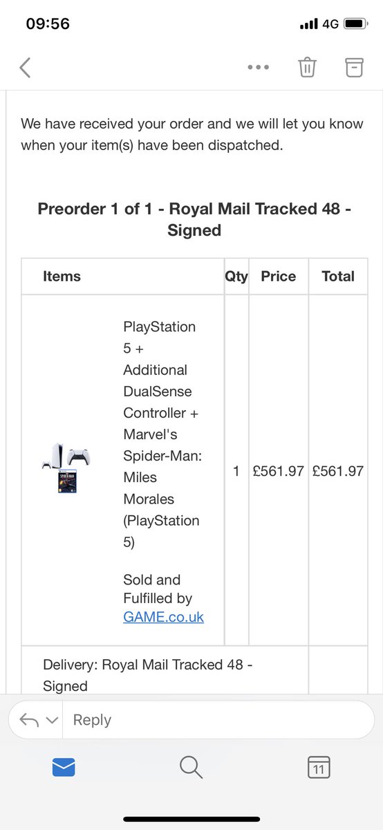 garrysmith5's tweet photo. @PS5StockAlertUK Got mine now, thanks for the link, going to have a very happy son when I tell him https://t.co/sX5HEFOunh