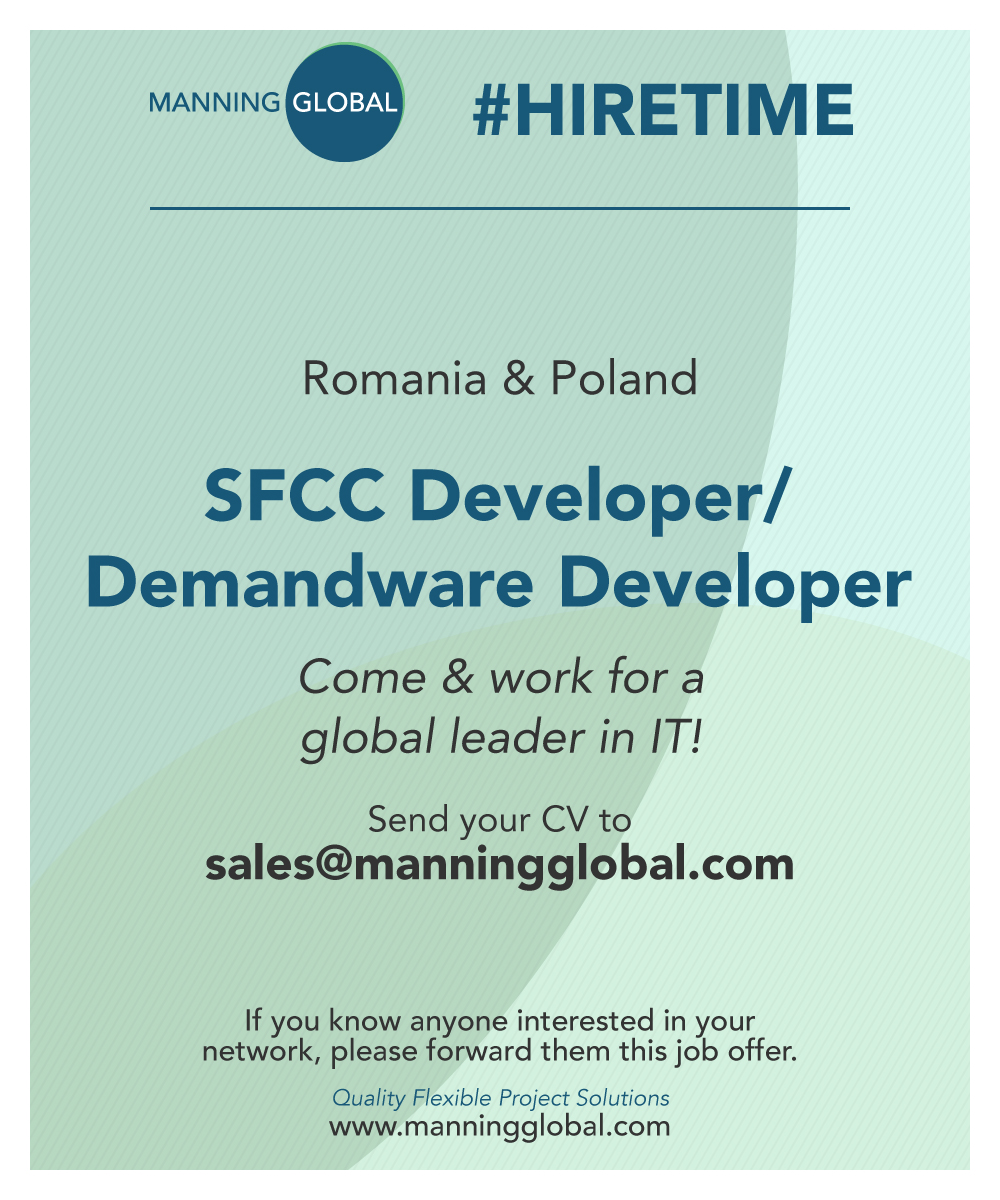 ManningGlobal's tweet photo. New #job in #Romania & #Poland!
Our client, a global #IT company, is recruiting for a SFCC DEVELOPER / DEMANDWARE DEVELOPER!
Send your CV to sales@manningglobal.com
#eCommerce #Demandware #SaaS #Cloud #BusinessManager #Developer #SFCC #Coding https://t.co/KfzSkHoNva
