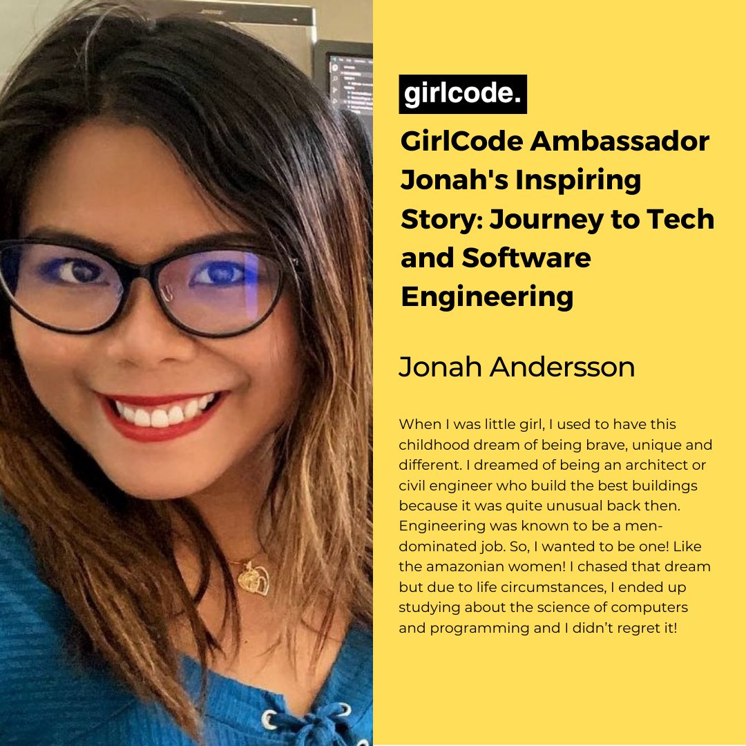 GirlCodedev's tweet photo. ☀ GirlCode Ambassador @cjkodare tells us about her Journey into Tech and Software Engineering. Read the full article here: https://t.co/hjfFfvTpef
#womenintech #WomensHistoryMonth #WomensDay #IWD2021 #IWD #WomenWhoCode #Girlsintech #softwaredevelopment #DiversityandInclusion https://t.co/snpTeJdc9s