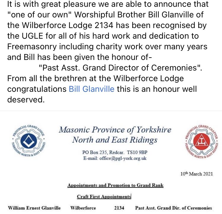 Wilberforce Lodge 2134 tweet media