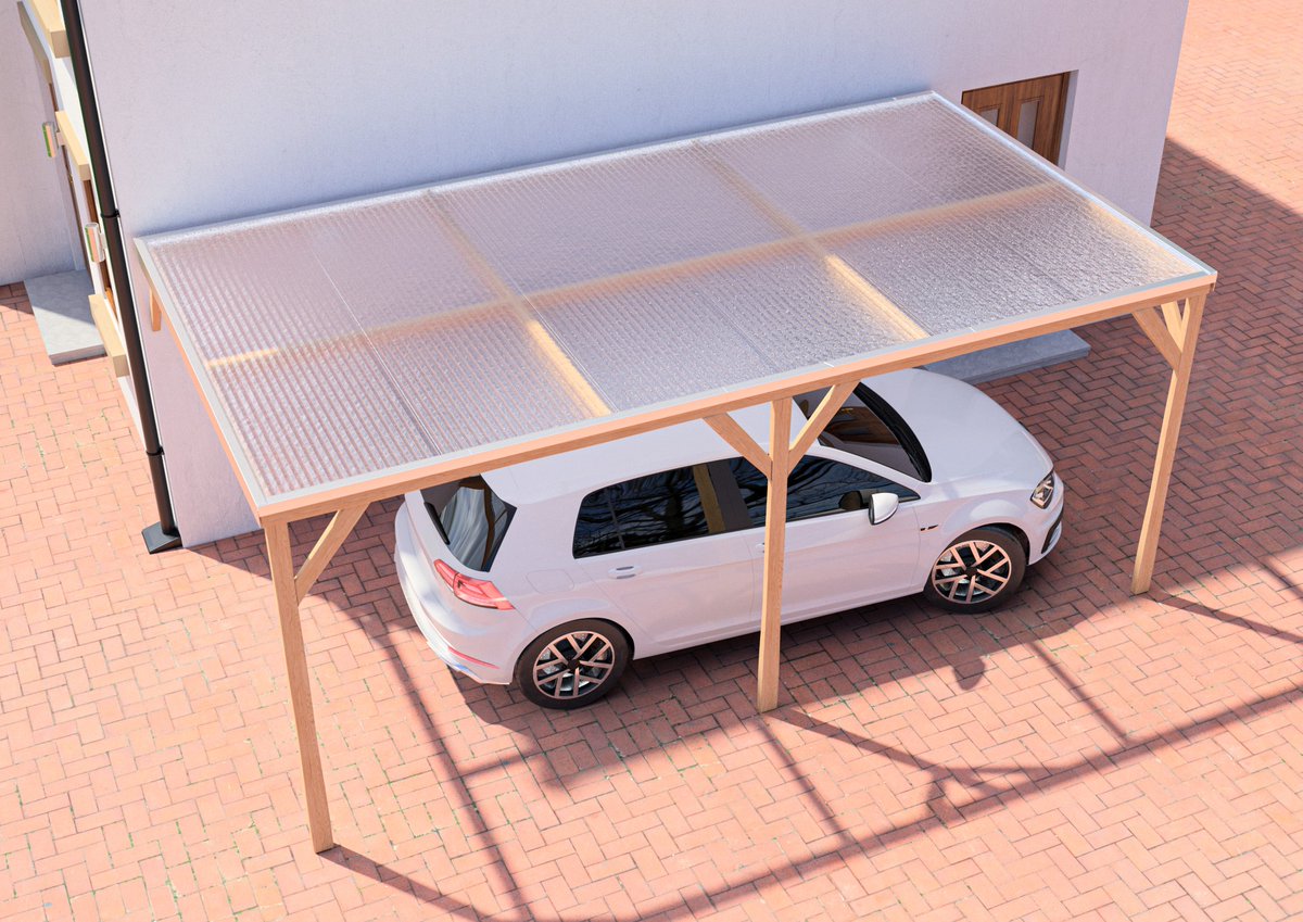 BirchwoodTradin's tweet image. Are you building or re-roofing your #carport?
#Clickfit #polycarbonate glazing sheets offer an easy to fit glazed roof option - without the need for glazing bars. The easy to fit panels simply click together, resulting in an instant roof. More info. here - bit.ly/38xdrBM