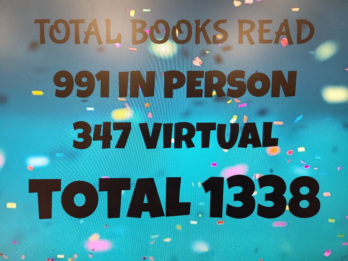 cammielib1's tweet photo. Our goal with the #SPSREADS challenge was to get  our school community reading more than in the classroom. Every book and minute read represents reading done when a student or teacher could have been doing something else, whether at recess, lunch, or at home! @TwainElementary https://t.co/V8Stkppxc1