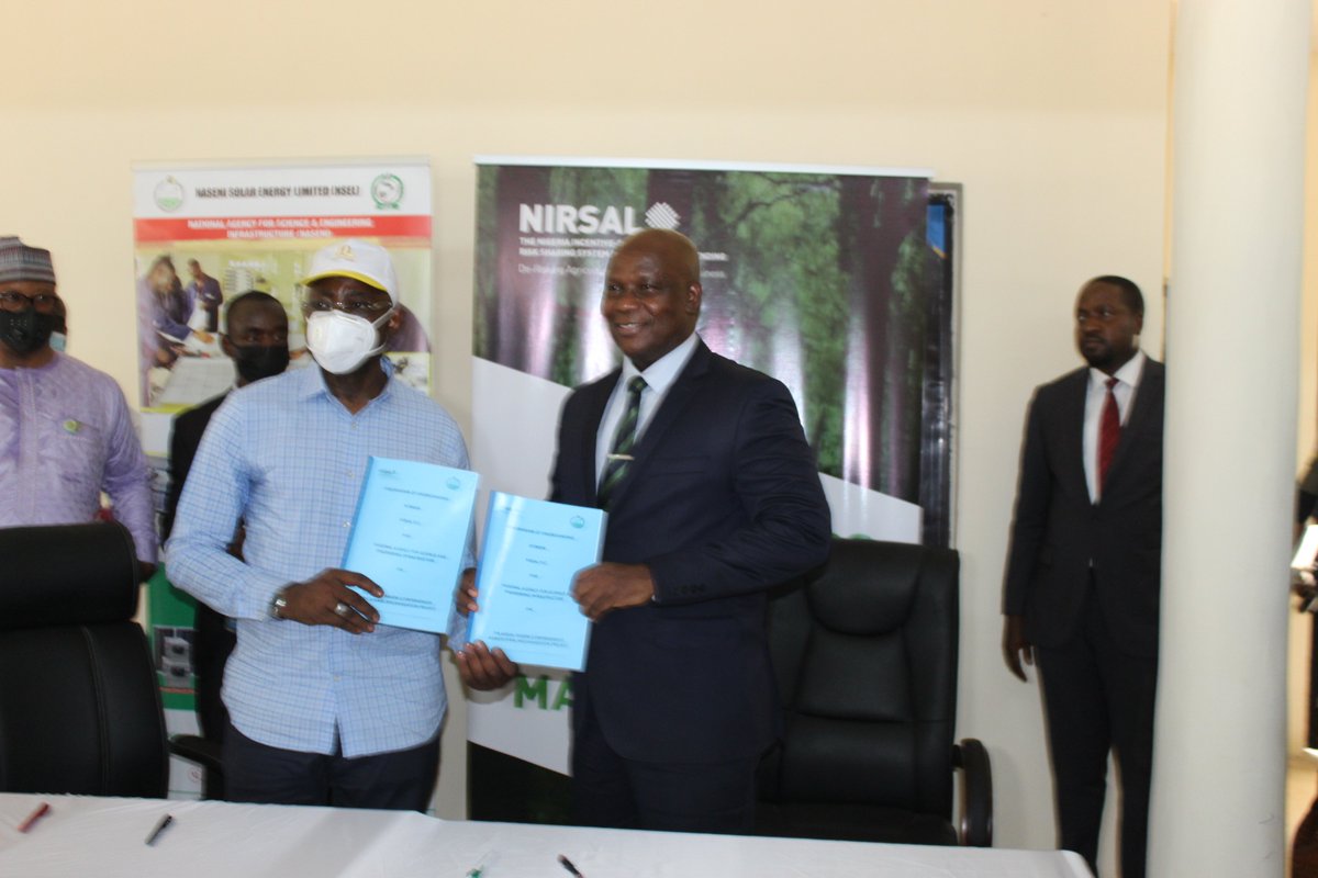 NSEL hosts delegates from NASENI Headquarters led by EVC/CE, Engr. Prof. M.S. HARUNA, and NIRSAL led by the MD/CEO, Mr. Aliyu Abdulhameed, on Factory Facility Tour and signing of Memorandum of Understanding, MoU between NASENI and NIRSAL on March 10, 2021.