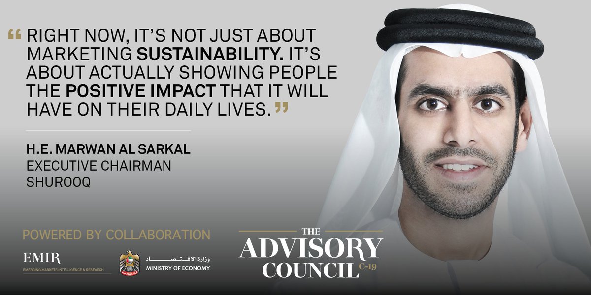 .@_Shurooq Executive Chairman H.E. @Marwanalsarkal on the importance of sustainability in the UAE.

Join the next conversation at The Advisory Council virtual conference on March 24th. Register now: emirintelligence.com/advisory

#SuccessfulPerspectives #BePartofthePlan