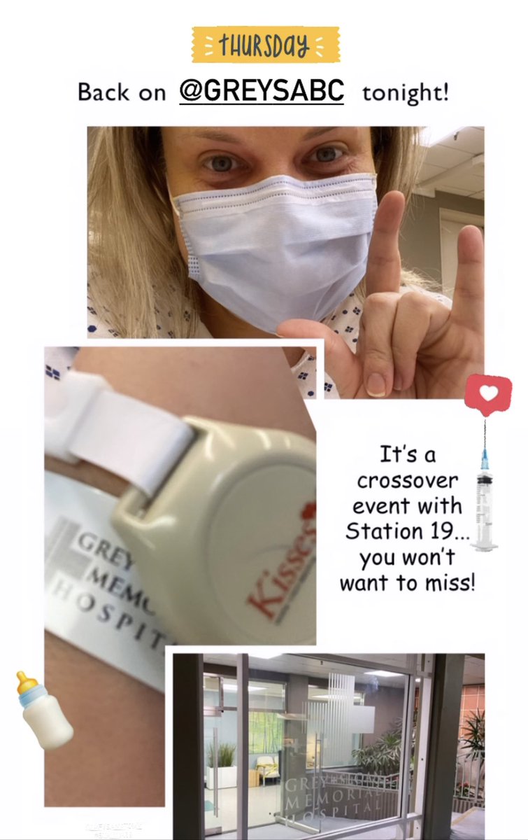 MackenzieMarsh's tweet photo. Back on @GreysABC tonight!! #GreysAnatomy #GreysxStation19 #tgit https://t.co/BOLTgq7mSM