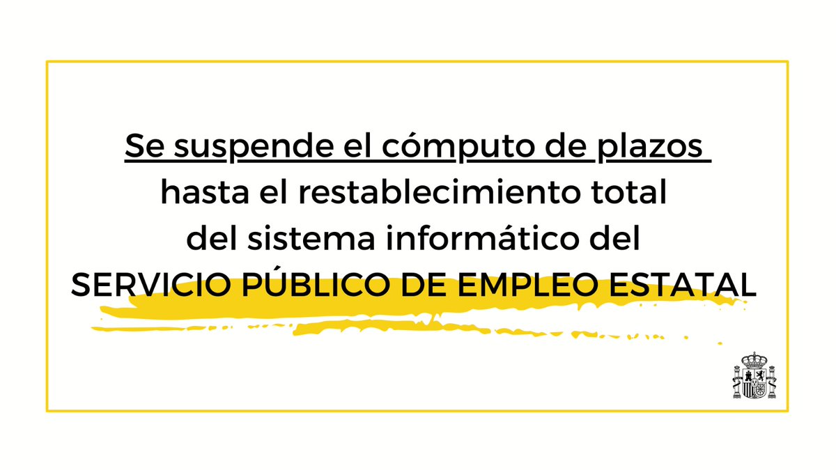desdelamoncloa's tweet photo. El @empleo_SEPE continúa prestando servicio tras el ataque informático
➡️Se suspende el cómputo de plazos hasta restablecer el sistema
➡️Las prestaciones por desempleo se renovarán automáticamente
➡️La atención de cita previa es telefónica o presencial
https://t.co/VHS55aVeTy https://t.co/eYJ9V37h4o