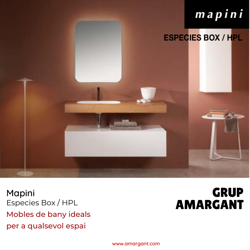 GrupAmargant's tweet photo. 📍MAPINI - ESPECIES BOX / HPL

▶︎Muebles de baño modulares para cualquier tipo de espacio.  

🌳 3 colores de madera 
🛀 Muchas opciones de colores de laca  

🖊 Disponible en tu tienda #Amargant 
.
#empresassantpol #empresasdereformas #baños #reformasdebaños https://t.co/kaRlO2BsRo
