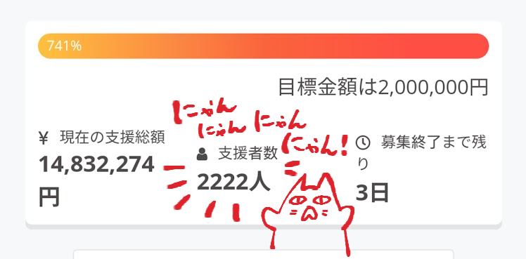 「全体図だと引くほど潰れたのでお気に入り部分見てくれピックアップ…?クラファン支援」|ネコ太郎＠『あくつか』単行本発売中のイラスト