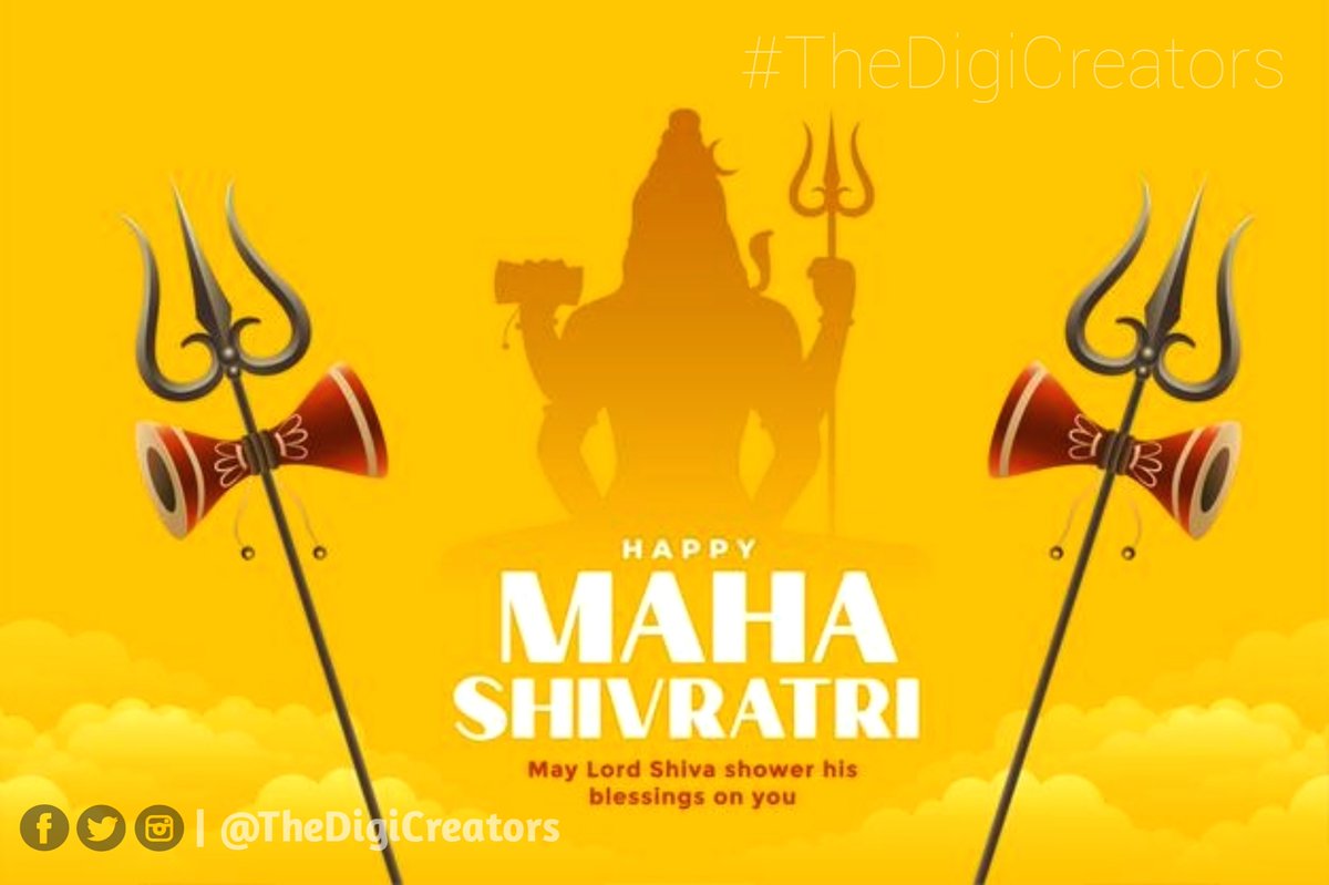 TheDigiCreators's tweet photo. #TheDigiCreators This Maha Shivratri, may Lord Shiva destroy all your sorrow and eliminate all the troubles to help you lead a happy and healthy life.

.
Happy Mahashivratri 
.
#mahashivratri #mahadev #shiva #bholenath #mahakal #harharmahadev #shiv https://t.co/Ze2JYT6Lfz