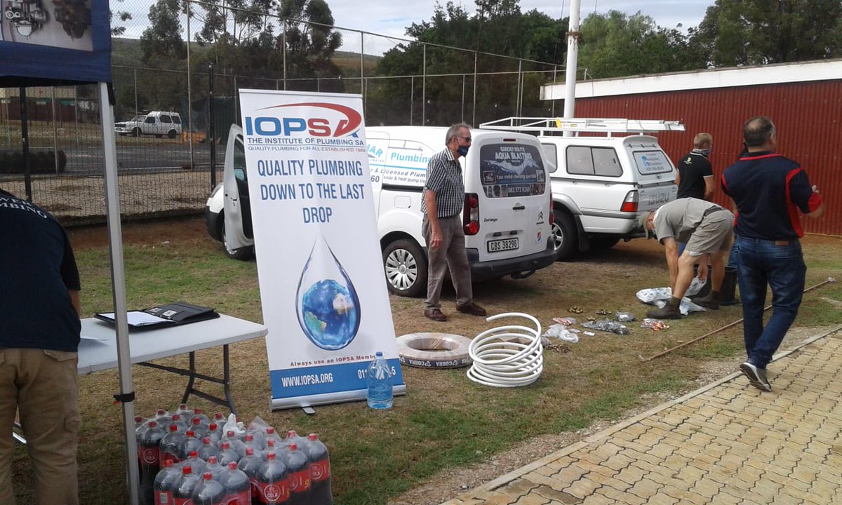 IOPSAonline's tweet photo. Check out what our Southern Cape region is up to for World Plumbing Day! They are repairing plumbing for Herbertsdale Primary School. These repairs will make a massive impact on the lives of these wonderful children! #IOPSA #WorldPlumbingDay2021 https://t.co/E2Us4uQ4Ca