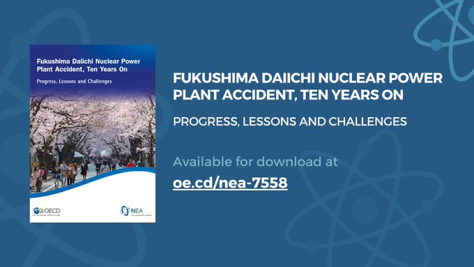 CSN_es's tweet image. #Fukushima10 En el 10º aniversario del accidente nuclear de #Fukushima, la @OECD_NEA ha realizado un informe que presenta la situación actual de la planta y las respuestas de las autoridades locales y la comunidad internacional

📘bit.ly/38w2al3