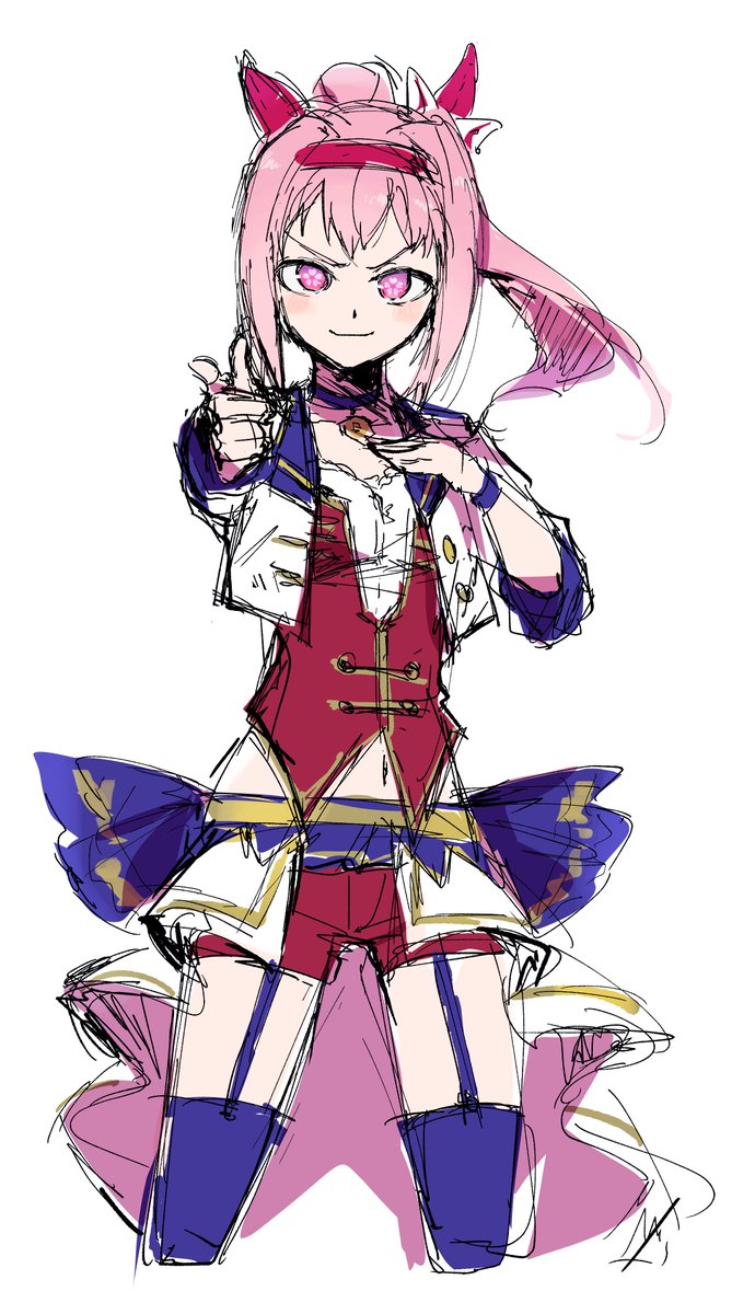 ハルウララ(ウマ娘) 「らくがき
ライブで拝めるイケウララ好き 」|こだまのイラスト