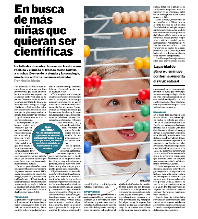 SEinmunologia's tweet photo. En busca de más niñas que quieran ser científicas #InmunoGirl. La Dra. María Montoya miembro de @SEinmunologia habla para @elmundoes https://t.co/LO6fPnRgo9 https://t.co/XRwYSBRgVP