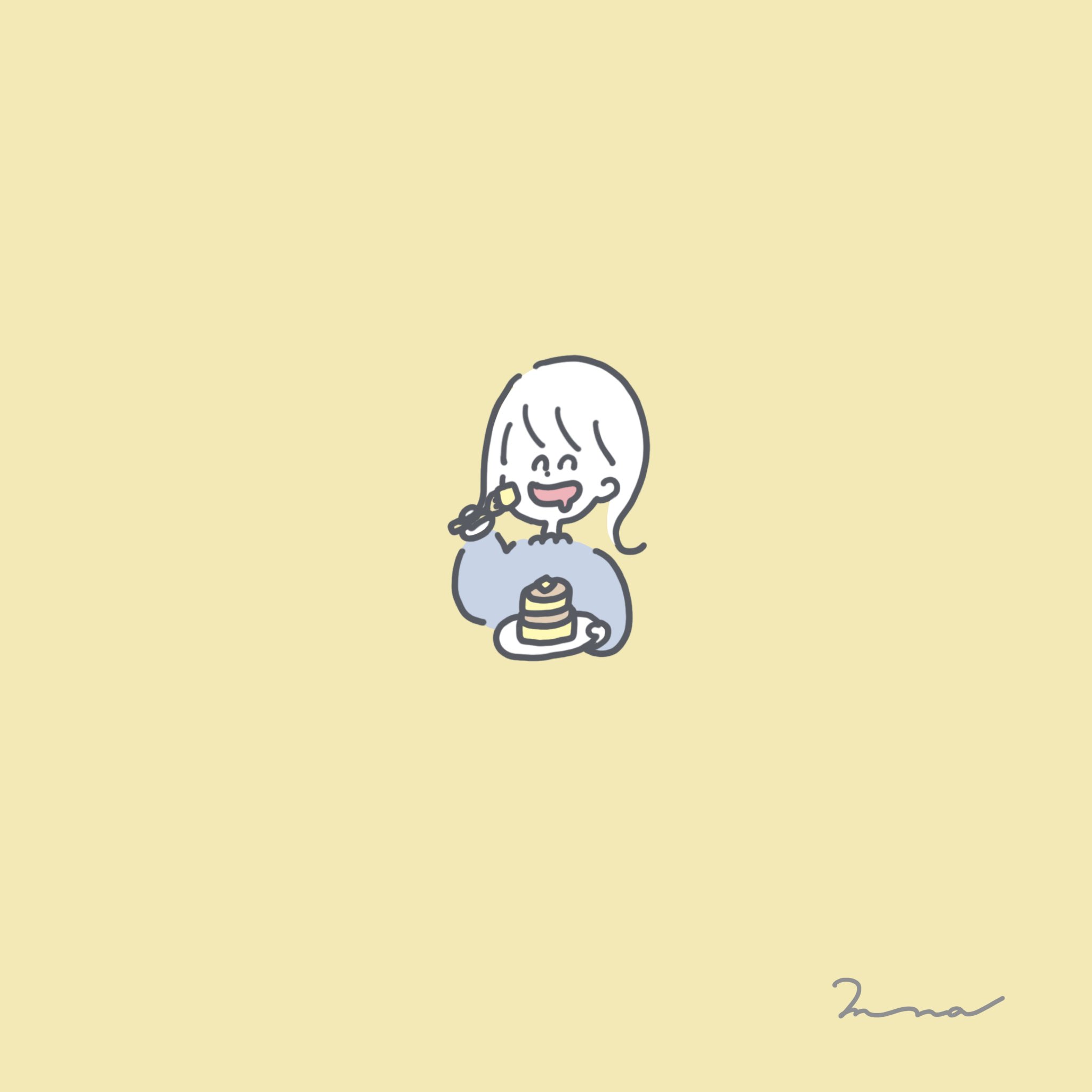 Miina ミイナ イラスト 在 Twitter 上 ホットケーキ たまに食べたくなるよね ストーリー 壁紙 シンプルイラスト ゆるいイラスト イラスト 線画 絵描きさんと繋がりたい イラスト好きな人と繋がりたい パステルカラー 女の子 ホットケーキ Girl