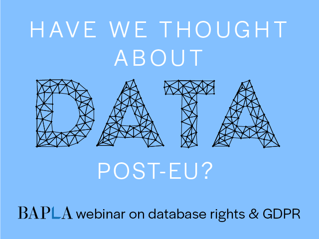 baplaUK's tweet photo. 📢Calling all BAPLA members! Our ‘Have we thought about data post-EU?’ webinar starts at 16:30 on Zoom. Free to BAPLA members.
You can still register to attend 👇https://t.co/3Q7ceHOCBj
#GDPR #SchremsII #DataProtection #DataPrivacy #Webinar #BAPLAevent #databaserights https://t.co/qRnhMlBDGM