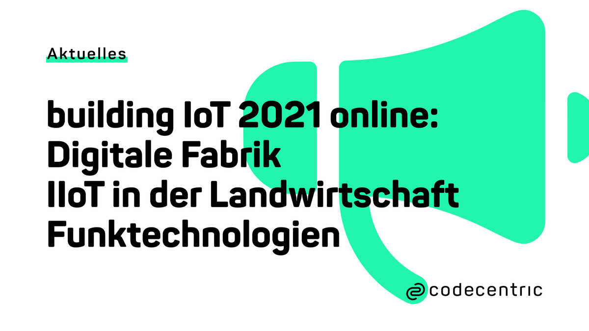 codecentric's tweet photo. ⌨️ 🖥️ Die @building_iot findet dieses Jahr online statt. Und wir sind wieder mit dabei: als Goldsponsor und mit Vorträgen von @kein_mark, @actyx, @CountessOfCount u. a.: https://t.co/BwCgb6G9qX #iot #iiot https://t.co/xS1SwFkOj5
