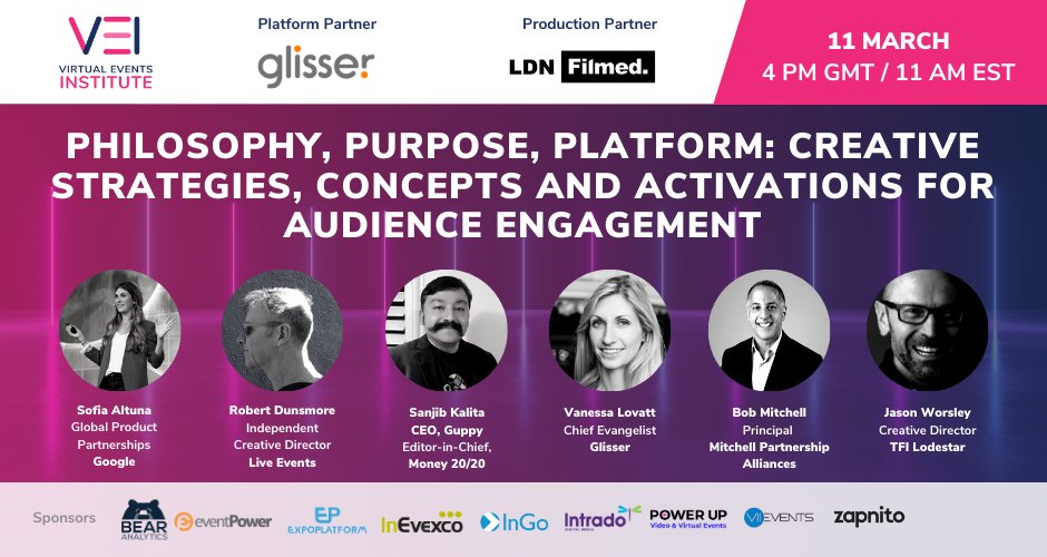 Glisser's tweet photo. Don't miss today's Virtual Events Institute Summit on audience engagement, hosted on Glisser! You can still register for your free place ⬇️ See you there there at 4pm GMT.

https://t.co/iDWJun1lZS  

@VirtualEventsIT @London_Filmed #veisummit #eventtech #eventprofs https://t.co/PS6dYKm6ux