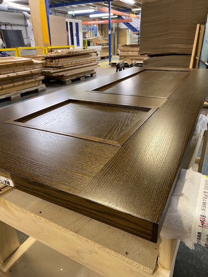 ForzaDoorsLtd's tweet photo. Factory update by MD Nick Hare:

Dark stained Oak doors in the final stages of manufacture at Forza today. These high end bespoke, panel effect, period looking doors, will enhance the appearance of the client's property beautifully.

#Bespoke #QualityProperty #TimberDoors https://t.co/IQQxVQJR5Z