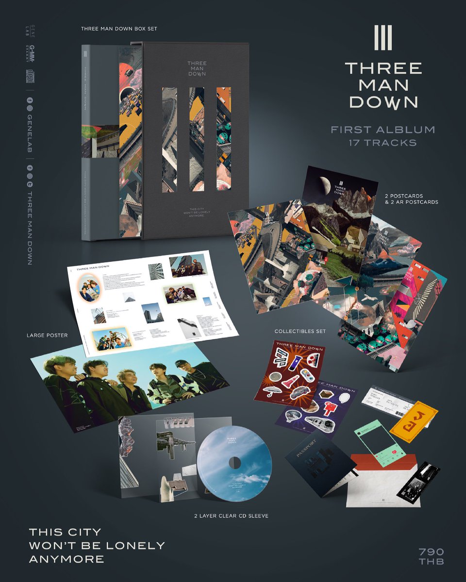 threemandown's tweet photo. THREE MAN DOWN -1st album
Special Box set

Special Box set (Limited Edition)
วางจำหน่ายพรีเซลพร้อมกันวันที่ 25 มีนาคมนี้
เวลา 10:00 น. , ราคา 790 บาท
(เริ่มทยอยจัดส่งสินค้าตั้งแต่วันที่ 29 เมษายน เป็นต้นไป)

#ThreeManDown1stAlbum
#ThreeManDown #GeneLab #GMMGrammy https://t.co/uOI7pKOx2V