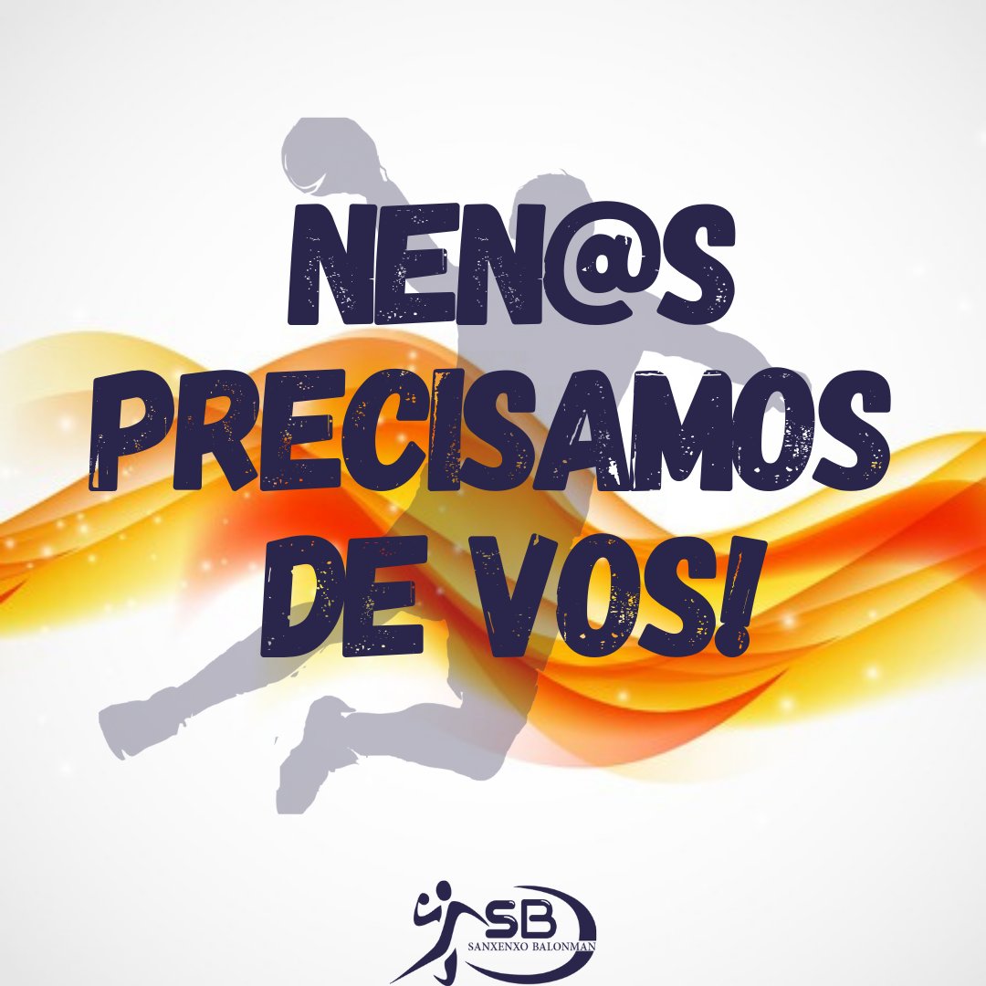 SBalonman's tweet photo. Nen@s de entre 4 e 15 anos,PRECISAMOS DE VOS!💛Da vosa capacidade, da vosa participación,da vosa deportividade,da vosa forza,da vosa valentía,da vosa motivación, da vosa ilusión,da vosa confianza,do voso valor...DE VOS🤾Xuntos é posible.💙
#SanxenxoBalonmán #balonman 
#balonmano https://t.co/bWUAA8CPLK