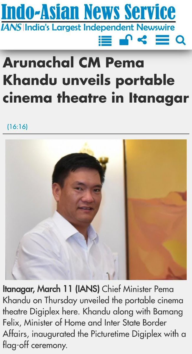 PictureTime4's tweet photo. A big day for us, indeed.
We can’t wait to set up more of our Digiplex theatres in the interiors of this country. 
Thank you Sir @PemaKhanduBJP @bamangfelix 

#picturetime #Entertainment #sabkahaq #digiplex #arunachal 
@sushilsays @satishkaushik2 @ShirinMehar @akshay_vatsa https://t.co/iYocvLq5q7