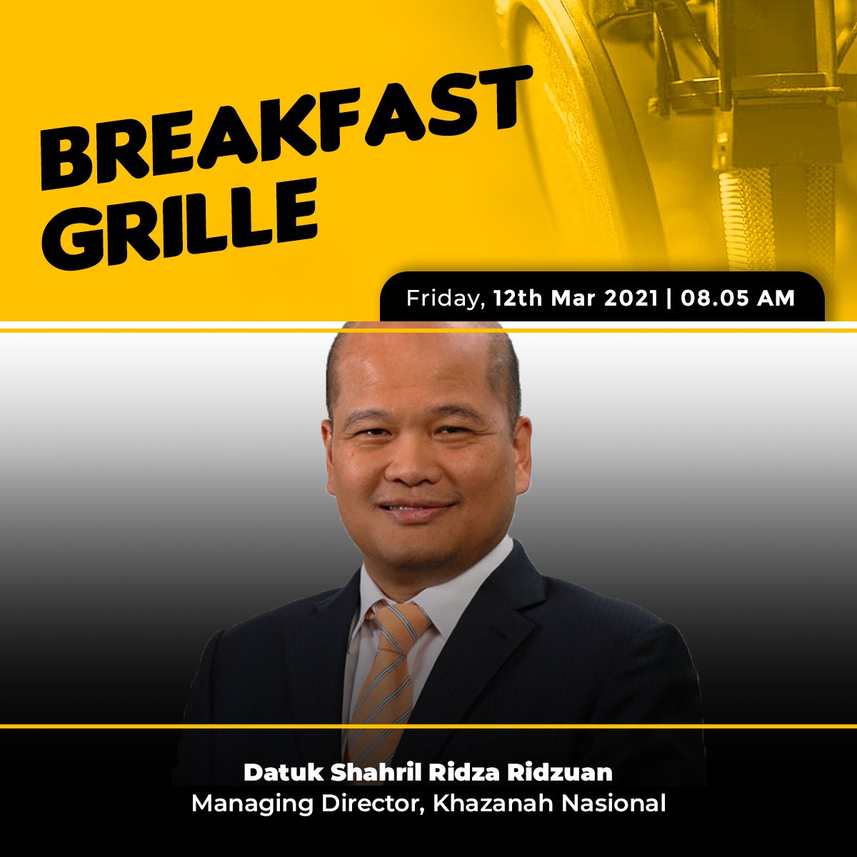 BFMradio's tweet photo. Since the pandemic, @Khazanah_MY Nasional profit fell by over 60 percent. What is the fate of Malaysia Airlines, how will Khazanah navigate 2021? What will it take for it to achieve its mandate? Datuk Shahril Ridza Ridzuan braves the #BreakfastGrille hot seat, Friday at 8 am. https://t.co/bV8EYRTs49