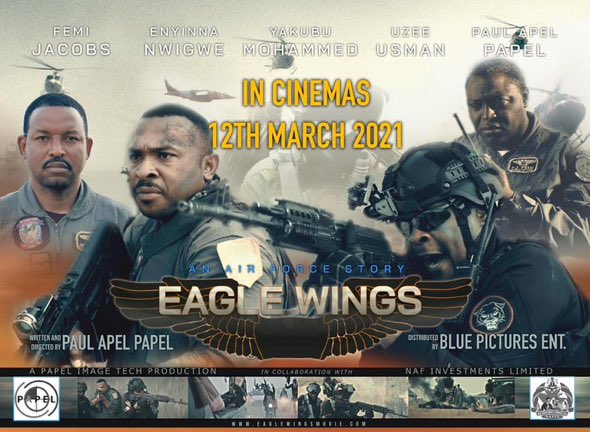 name cannot be blank (@olabisi_0x) on Twitter photo The first proper Nigerian made military film premieres tomorrow.
Featuring <a href="/femiJACOBS/">FemiJACOBS</a> <a href="/A_Yinna/">Enyinna Nwigwe</a> amongst others.
#EagleWingsMoviePremiere The first proper Nigerian made military film premieres tomorrow.
Featuring <a href="/femiJACOBS/">FemiJACOBS</a> <a href="/A_Yinna/">Enyinna Nwigwe</a> amongst others.
#EagleWingsMoviePremiere