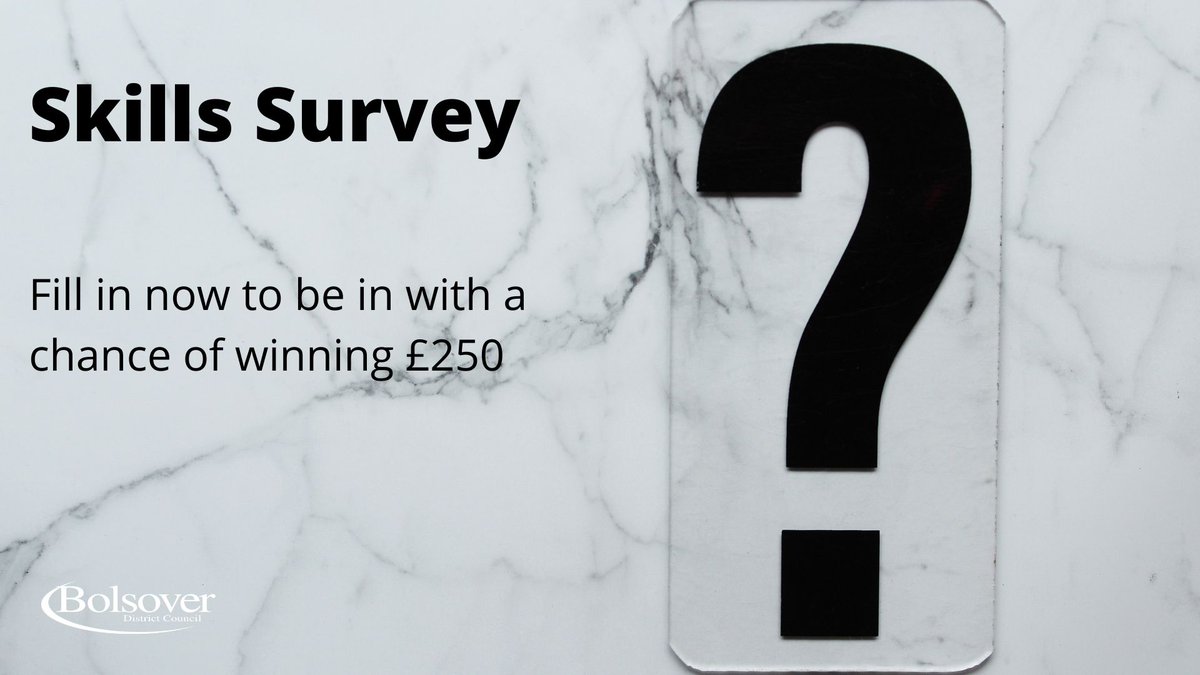 Would you like to win £250?
Fill in our Skills Survey and you will entered into a free prize draw to win £250 – what are you waiting for?
bit.ly/2Nf0JQq
<a href="/MyBolsover/">My Bolsover</a> <a href="/cragsradio/">Crags Radio</a> <a href="/Elasticfm/">Elasticfm</a> <a href="/ShirebrookNC/">Shirebrook NC.</a> @bolsovertogeth1