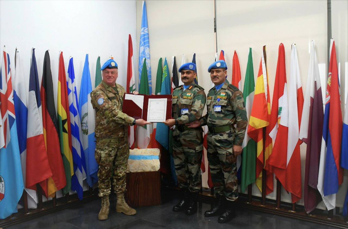 #IndianArmy Battalion - 9 DOGRA Infantry Group #INDBATT-XXI has been awarded the coveted ‘Head of Mission & Force Commander Unit Appreciation’ for its significant contribution in maintaining peace & stability in South Lebanon.

#IndianArmy
#StrongAndCapable
#UNIFIL