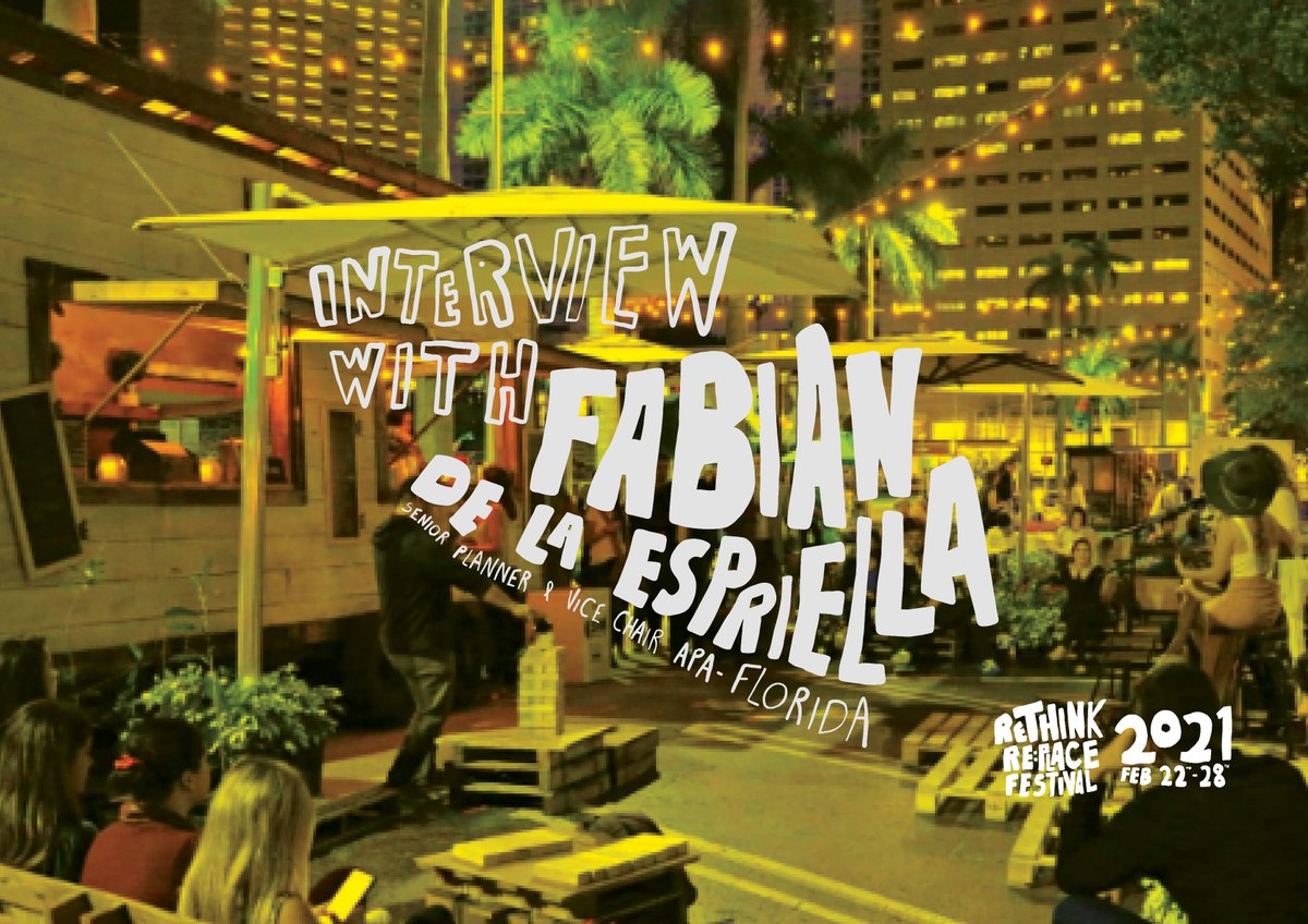 NewUnion_org's tweet photo. 🌴| @ParkinVerity catches up with Fabian De La Espriella, one of the minds behind the amazing #BiscayneGreen project in Miami and lots of other #TacticalUrbanism projects.

Watch: https://t.co/ltGeGVYmY8 #rethinkreplace #placemaking https://t.co/rJwYJOigVO
