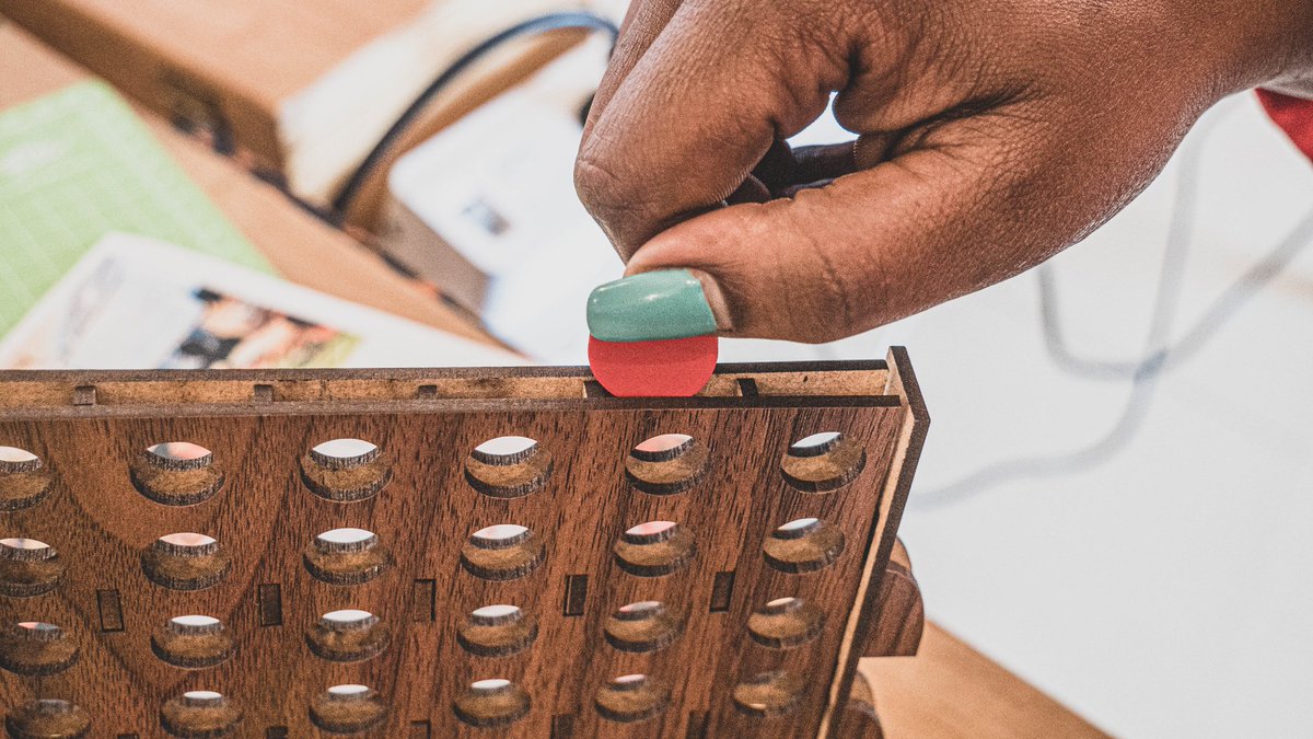 MakerspaceKGL's tweet photo. #RwOT Who loves a good game of Connect Four? Me!!✋🏾✋🏾

Here's our own rendition of the popular board game. Place your orders!!

Available in wood and in acrylic.

#makestuff https://t.co/H6n0Ti69bW