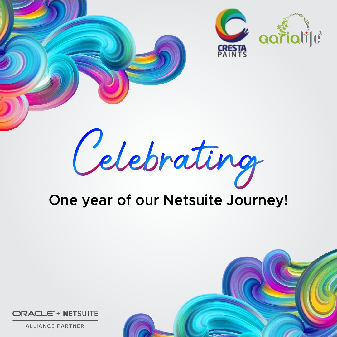 aarialife's tweet photo. Cresta paints completes One year of Netsuite Implementation with Aarialife. We're glad we got this opportunity and we're looking forward to strengthen this business relationship for years to come.
#CrestaPaints #Aarialife #Netsuite #NetsuitePartners #netsuiteAP #Netsuitepartner https://t.co/3KSWWw0Rtn