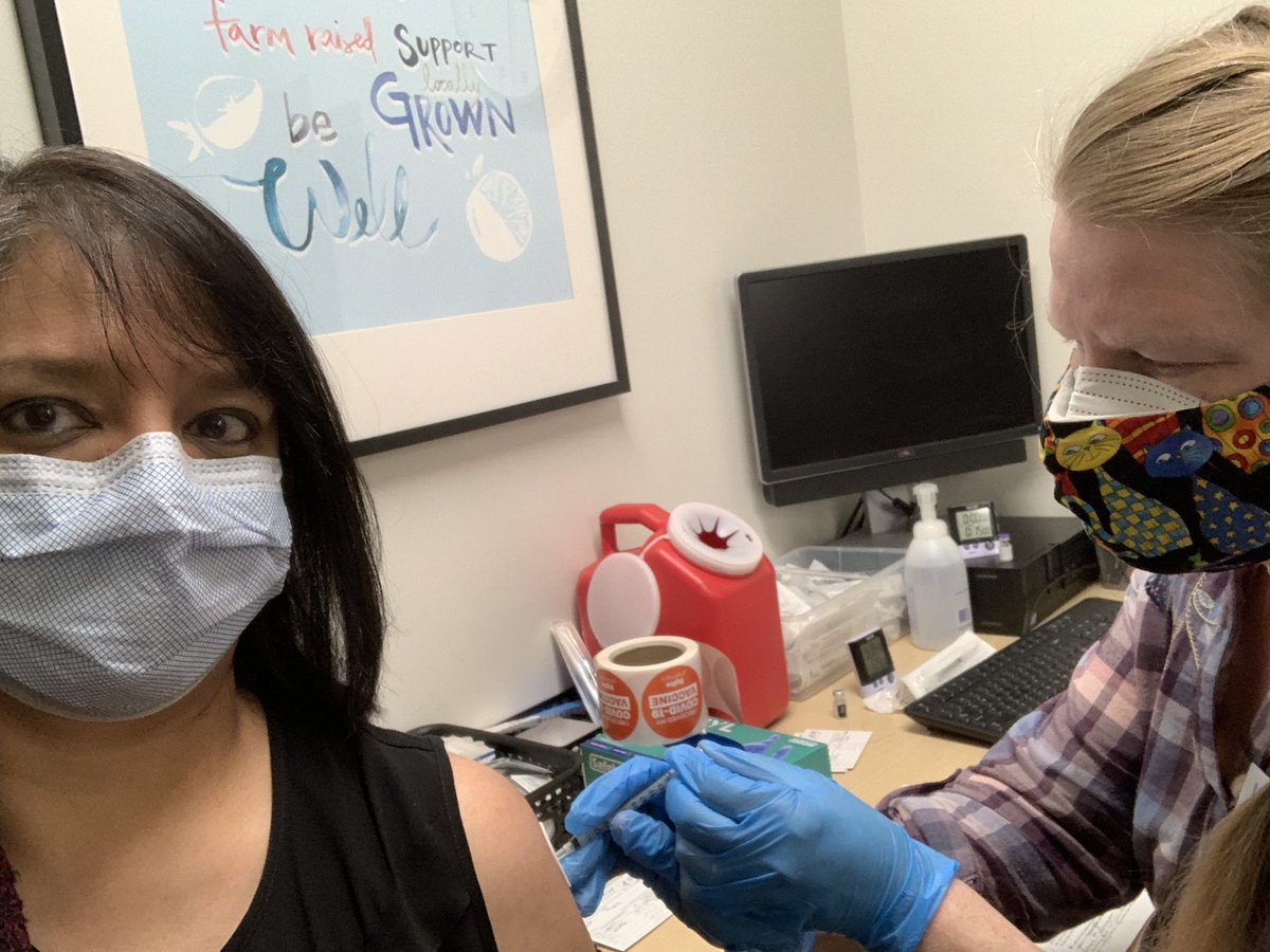 PaurviBhatt's tweet photo. #COVID19 Pandemic anniversary marked by #Pfizer dose 1   Worked hard for this one. Family #caregiver, 50+ multigenerational household, public health leader pandemic trained, tried and tested. 🙏🏽 @vtvminnesota @GovTimWalz https://t.co/qmJOmo8q94