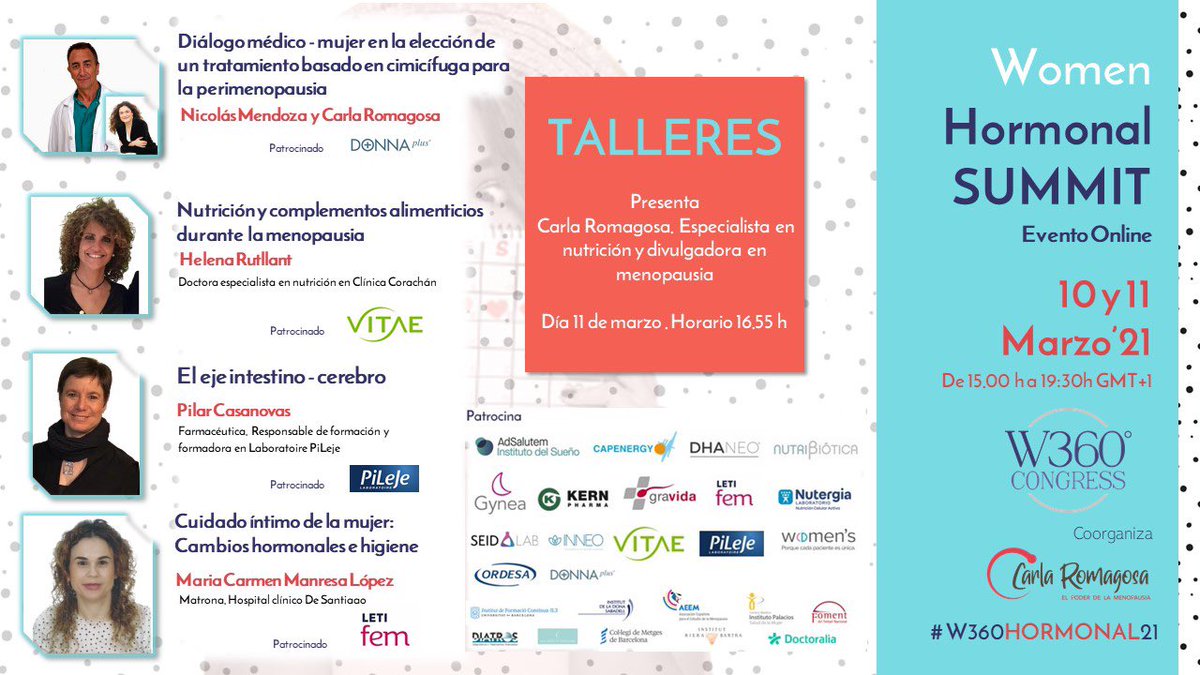 Women360Congres's tweet photo. Después del exitazo de audiencia de ayer. Esta tarde continua el WOMEN HORMONAL SUMMIT Un foro ÚNICO sobre la #salud #hormonal de la #mujer-#W360hormonal21
🟣 HOY, Inscríbete, estás a tiempo
👉https://t.co/JTpy955aoI
Patrocina @Vitae_Lab @PiLeJe #LetiFem #DonnaPlus https://t.co/k6esHcB8eK