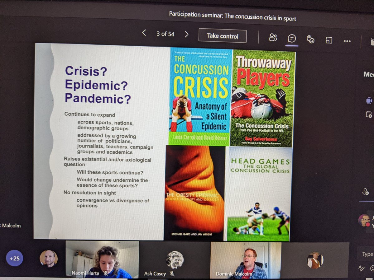 SSEHS Sport and Exercise Participation (@ssehs_part) on Twitter photo Another great #sportparticipation seminar, this time with <a href="/LboroSSEHS/">LboroSSEHS</a>' <a href="/sportsociologis/">Dominic Malcolm</a> discussing the concussion crisis in sport Another great #sportparticipation seminar, this time with <a href="/LboroSSEHS/">LboroSSEHS</a>' <a href="/sportsociologis/">Dominic Malcolm</a> discussing the concussion crisis in sport