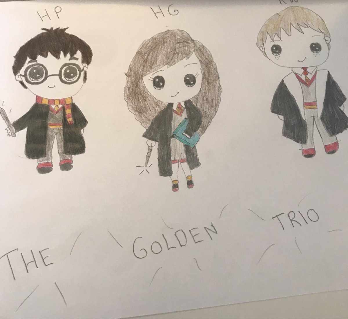 Belmont_PS's tweet photo. After completing remote learning activities, Mia (P7J) loves to draw. Here are some of her fantastic drawings of Harry Potter characters. 
#BelmontHomeLearning 
#DGCEducation https://t.co/wT52cuaafj