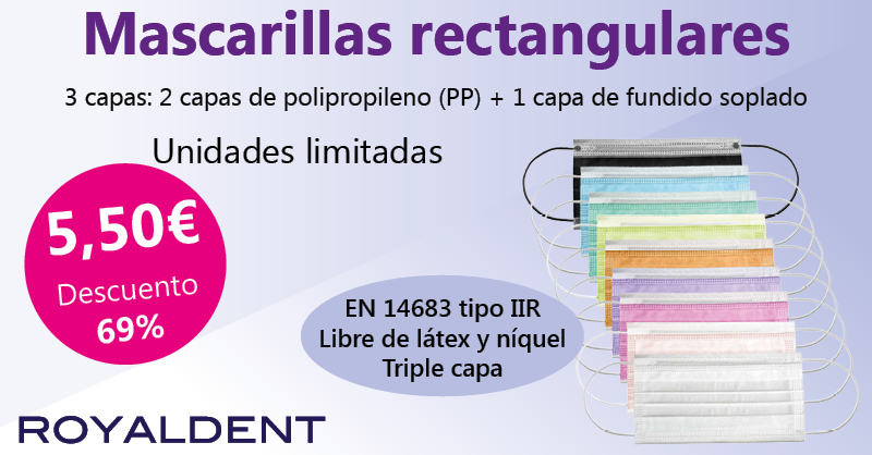 Royal_Dent_'s tweet photo. Descuento del 69% en Mascarillas Rectangulares tipo IIR. ¡¡¡Unidades limitadas!!!
https://t.co/QGxXg4NuQ4
#dental #Dentist #dentista #clinicasdentales #ofertas https://t.co/7VVCy6C0B9