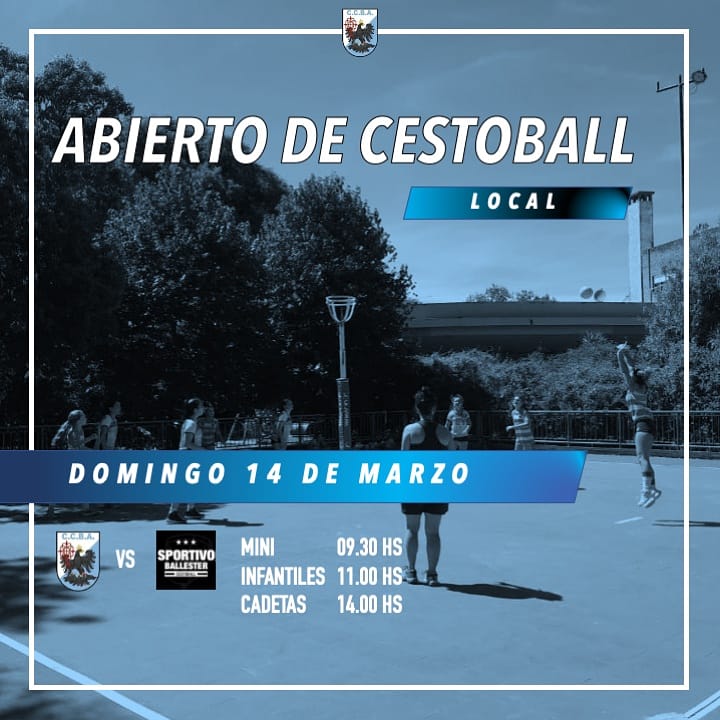 CestoCiudad's tweet photo. CESTOBALL
Abierto de Cestoball
Continúan los encuentros preparatorios de nuestros equipos.
En las imágenes adjuntas, compartimos el cronograma de partidos del próximo fin de semana.
#Cestoball
#TodosSomosCestoball
#ClubCiudad
#Muni
#CCBA
#CCBACestoball
#QLSDM https://t.co/pm3XySBO7w