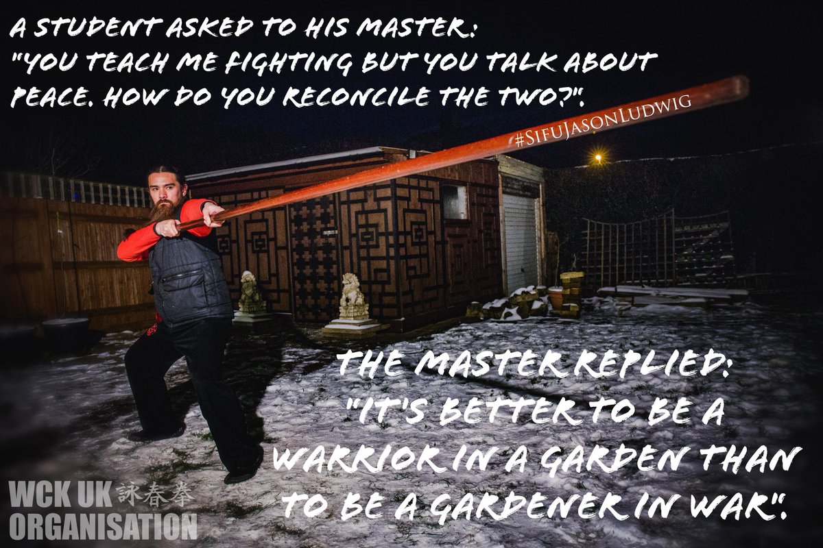 SifuLudwig's tweet photo. I'd rather be a warrior in a garden than a gardener in war...

#sifujasonludwig #wckuk #wingchun #kungfu #croydon #caterham #southnorwood #sanderstead #crystalpalace #streatham #warlingham #martialarts #classes #kidswingchun #wingtsun #yipman #ipman #thursdaythoughts #quote https://t.co/vHb5cGSrX5
